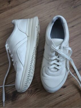 Everlane The Trainer Off-White Leather Sneakers US 9